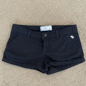Abercrombie girls navy blue shorts